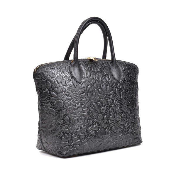 Poșetă din piele Anna Luchini Bloom Nero, negru-image-2