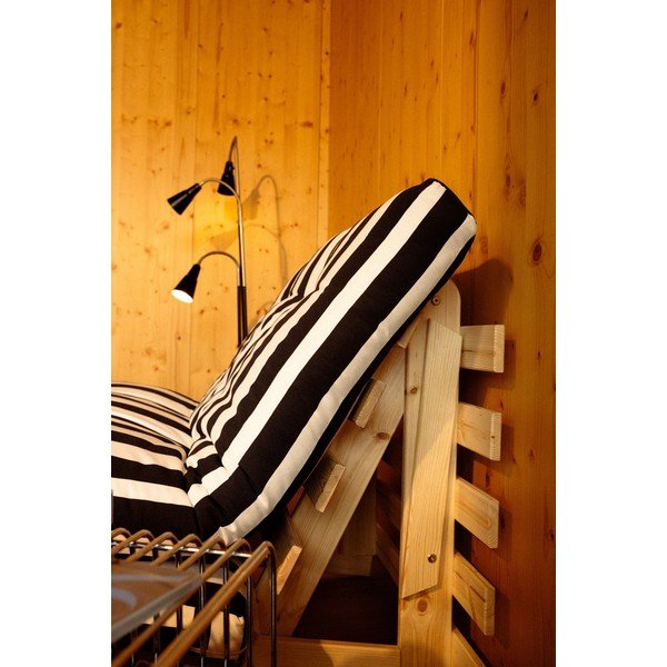 Fotoliu alb-negru extensibil de tip futon/din lemn Roots – Karup-image-4