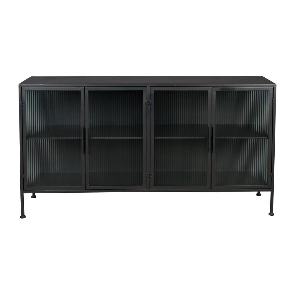 Vitrină neagră din metal 150x80 cm Boli – Dutchbone