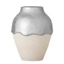 Vază crem/argintie din gresie (înălțime 26 cm) Silvio – Bloomingville