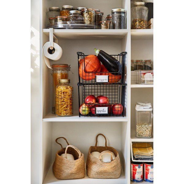 Coș metalic iDesign Classico, 31 x 25,5 cm, negru-image-2