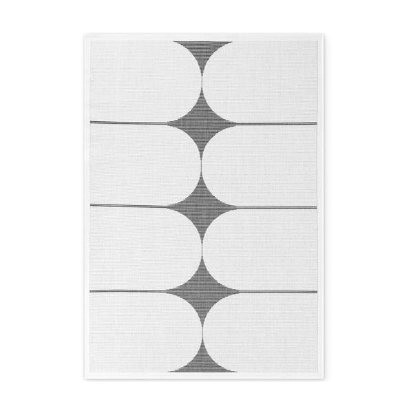 Covor pentru exterior și interior alb-negru 160x230 cm Duet Bowen – NORTHRUGS