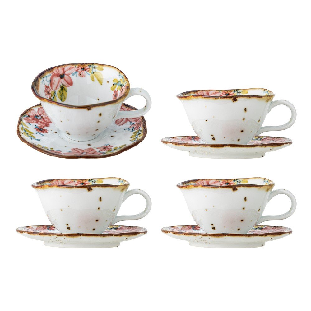 Cești 4 buc. din gresie ceramică Savina – Bloomingville