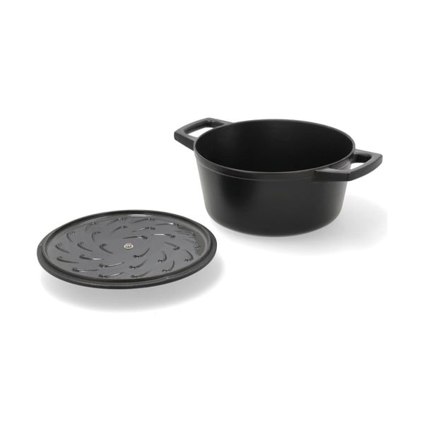 Oală cu capac din fontă 3,6 l adecvată pentru plita cu inducție – Holm-image-3