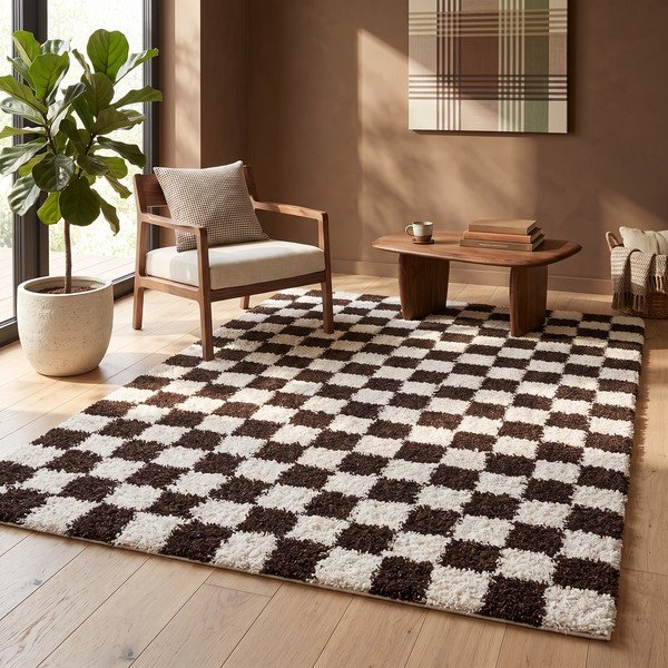 Covor maro/crem 80x150 cm Grida – ESTE-image-4