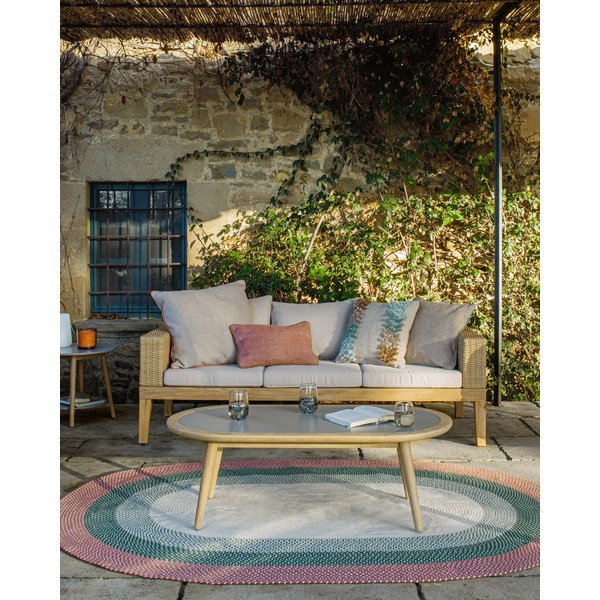 Masă de grădină din lemn de eucalipt cu blat din beton Kave Home Glynis Nina-image-4