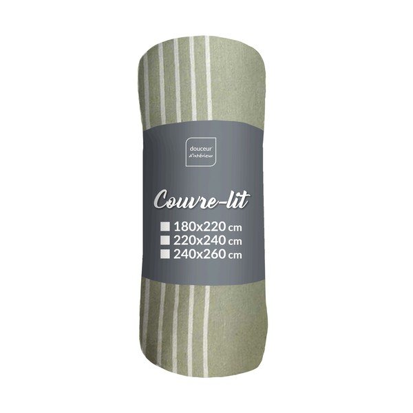 Cuvertură verde 220x240 cm Adele – douceur d'intérieur