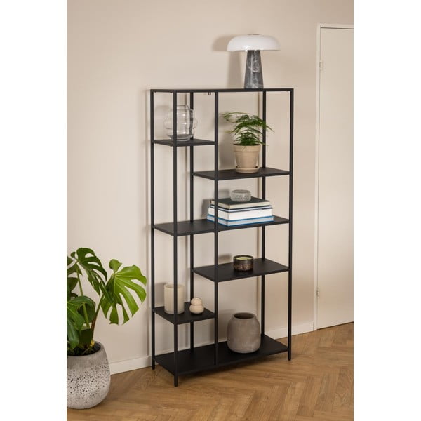 Bibliotecă neagră din metal 80x165 cm Newcastle – Actona-image-4