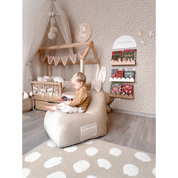 Fotoliu puf pentru copii bej Funny Bunny – The Brooklyn Kids-image-2