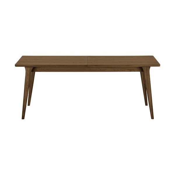 Masă de dining extensibilă cu aspect de lemn de stejar cu blat suplimentar Darwin – House Nordic-image-4