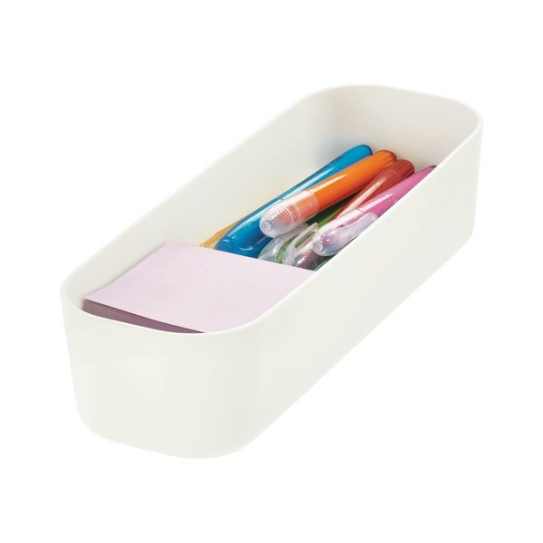 Cutie depozitare iDesign Eco, 9 x 27,5 cm, alb-image-1