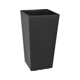 Ghiveci de flori adecvat pentru exterior Gardenico Elise, înălțime 36 cm, gri antracit lucios
