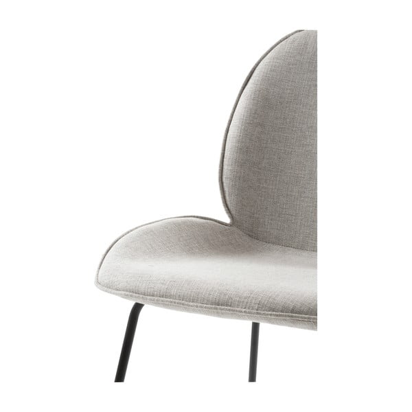 Scaun cu husă din catifea și picioare metalice Canett Hella, gri-image-4