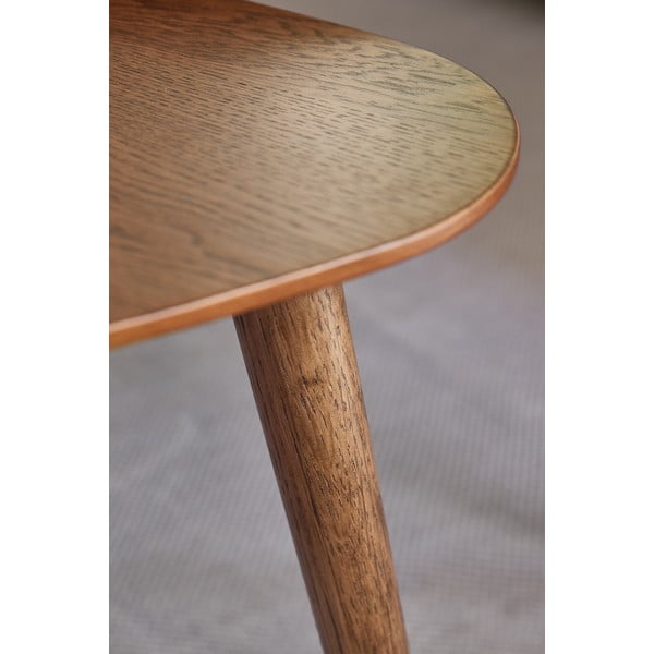 Măsuțe de cafea maro 2 buc. cu aspect de lemn de stejar 70x100 cm Adda – Unique Furniture-image-3