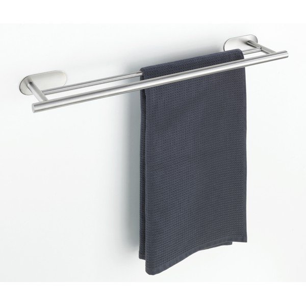 Suport pentru prosoape argintiu mat autoadeziv din oțel inoxidabil Orea Duo – Wenko-image-1