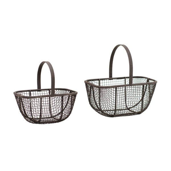 Set 2 coșuri Esschert Design Daria, negru