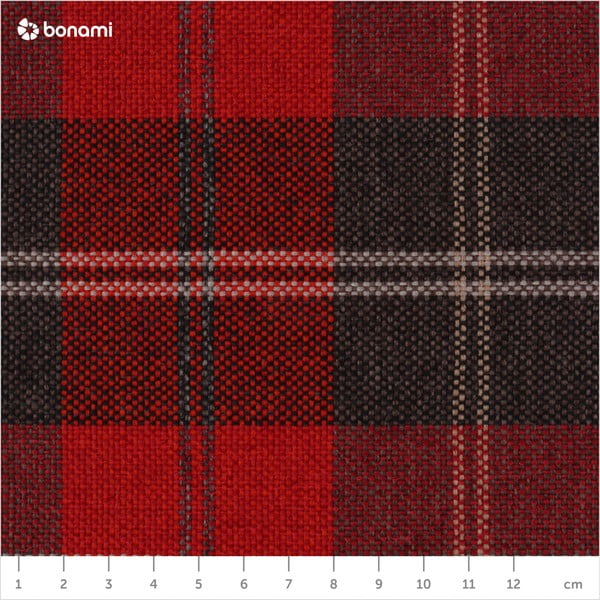 Fotoliu în carouri Max Winzer Lorris Vintage, roșu-image-1