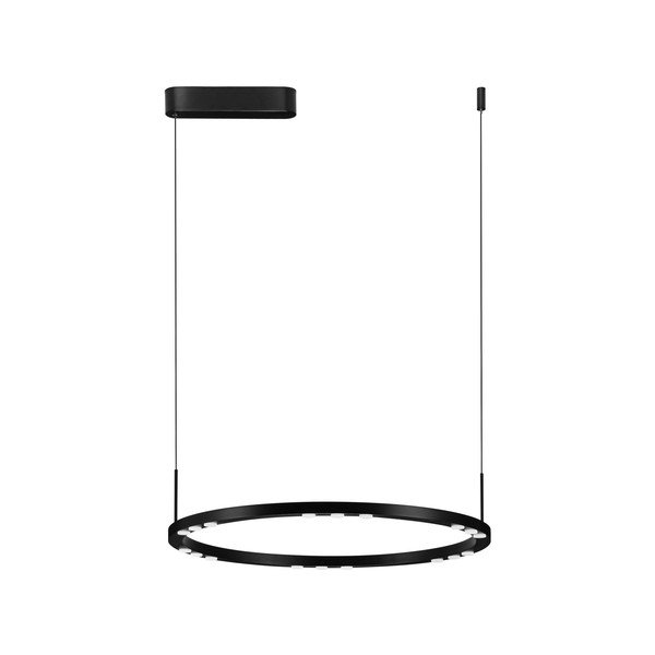 Lustră negru-mat LED cu intensitate reglabilă din aluminiu ø 60 cm Lunette – Nova Luce