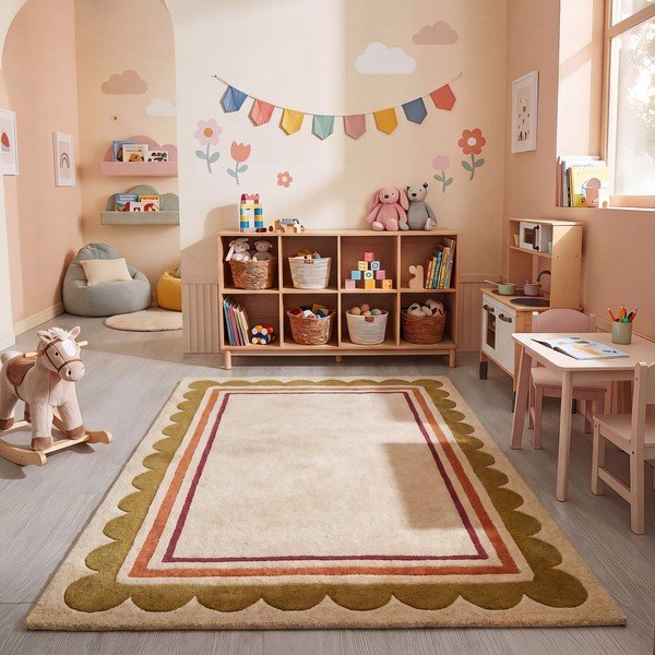 Covor în culoare naturală țesut manual din lână 120x170 cm Lois – Flair Rugs-image-1