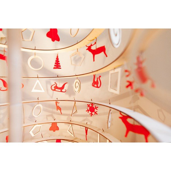 Brad de Crăciun decorativ din lemn Spira Large, înălțime 138 cm-image-4