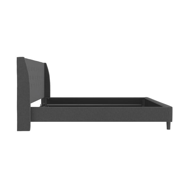 Pat matrimonial gri închis tapițat 180x200 cm Her Majesty – Støraa-image-4