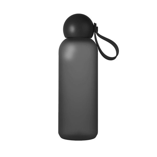 Sticlă neagră de călătorie din plastic reciclat 650 ml Tom – Sagaform