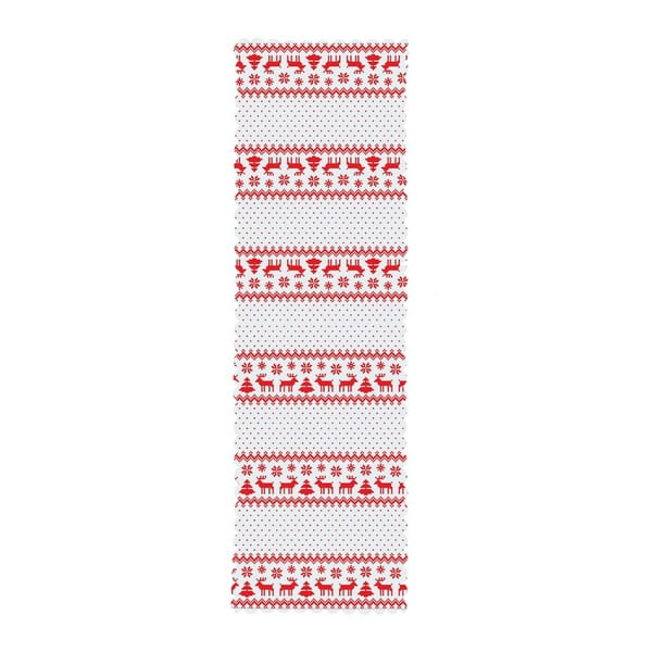 Set 4 fețe de pernă și un napron de masă cu model de Crăciun Minimalist Cushion Covers Nordic Knit-image-3