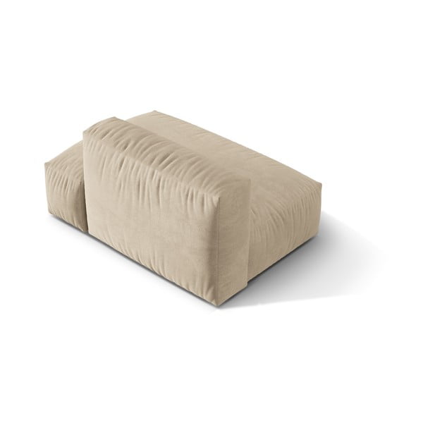 Modul pentru canapea modulară bej cu tapițerie din catifea (cu colț pe partea dreaptă) Martina – Micadoni -image-2