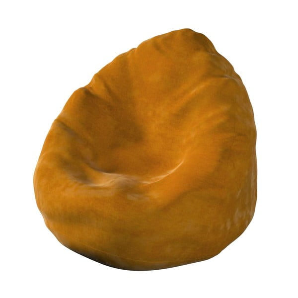 Fotoliu bean bag portocaliu Posh Velvet - Yellow Tipi