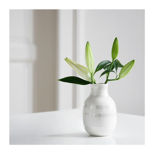 Vază din gresie Kähler Design Omaggio, înălțime 12,5 cm, alb-image-2
