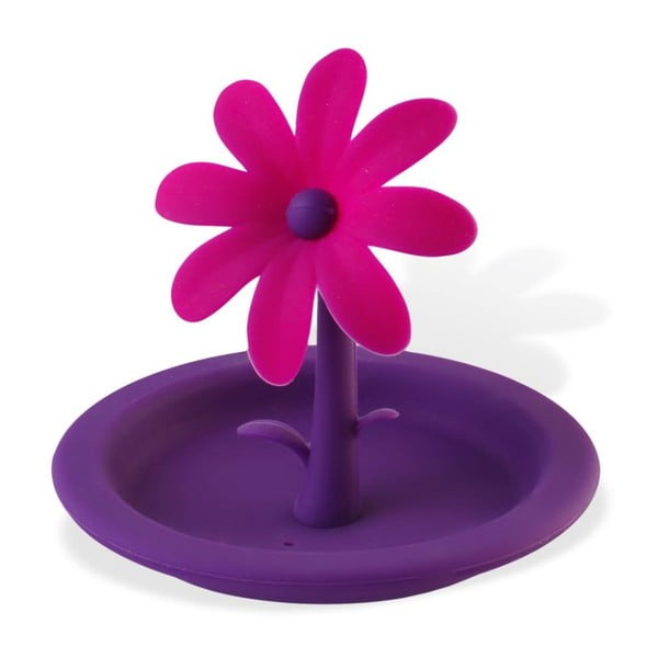 Capac de silicon pentru cană Vialli Design Flower, violet