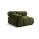 Modul pentru canapea modulară verde cu tapițerie din țesătură bouclé (cu colț pe partea stângă ) Bellis – Micadoni Home