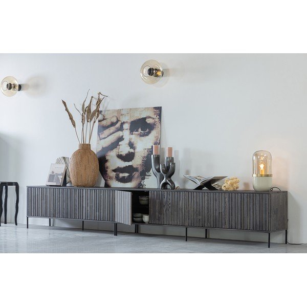 Comodă TV maro cu aspect de lemn de frasin 150x56x44 cm Gravure – WOOOD-image-4