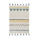 Covor pentru copii crem lavabil/țesut manual din bumbac 140x200 cm Azteca Vintage Blue – Lorena Canals