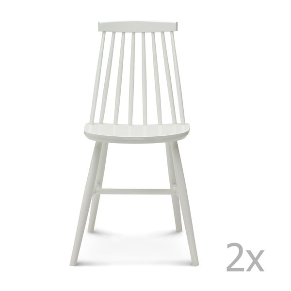 Set 2 scaune din lemn Fameg Age, alb