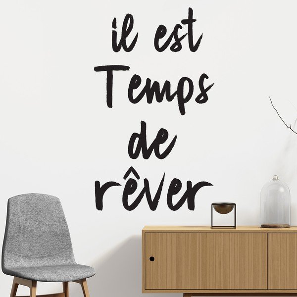 Autocolant negru Ambiance Quote Temps De Rever-image-2
