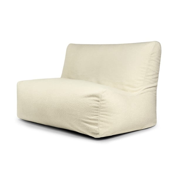 Fotoliu bean bag crem cu tapițerie din țesătură bouclé Sofa Seat Lounge – SLOWDOWN