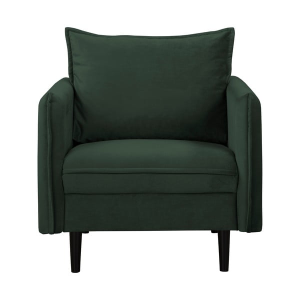 Fotoliu verde închis cu tapițerie din catifea Juli – Ropez-image-1