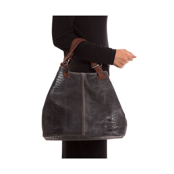 Geantă din piele Isabella Rhea no. 841, gri-image-2