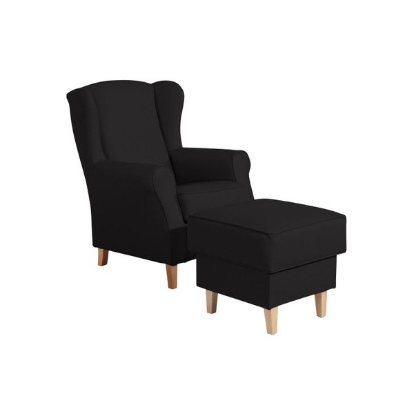 Taburet Max Winzer Lorris Leather Black, negru-image-1
