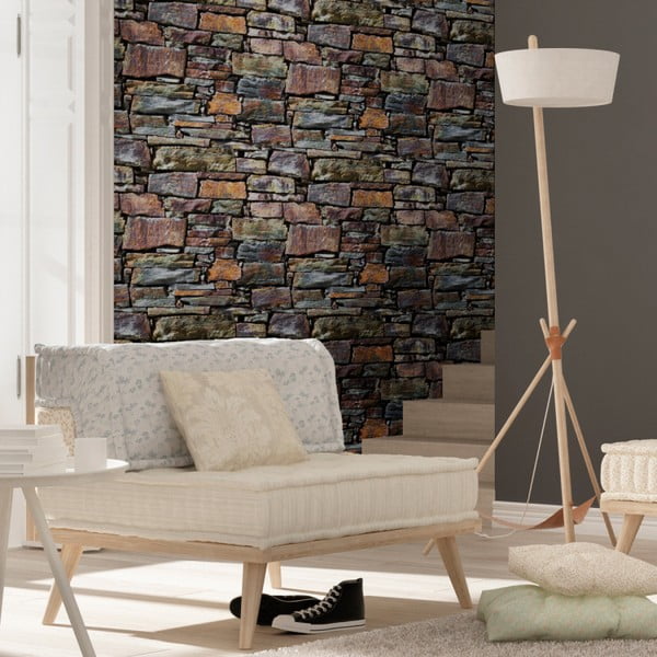 Autocolant pentru perete Ambiance Wall Materials Stones from Roussilon, 40 x 40 cm