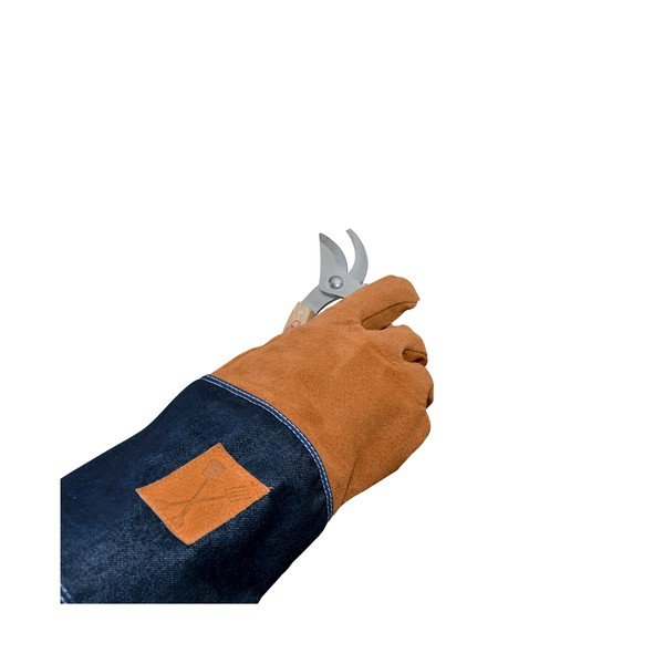 Mănuși de grădină cu protecție pentru încheietură Denim Design Esschert, albastru-portocaliu-image-4