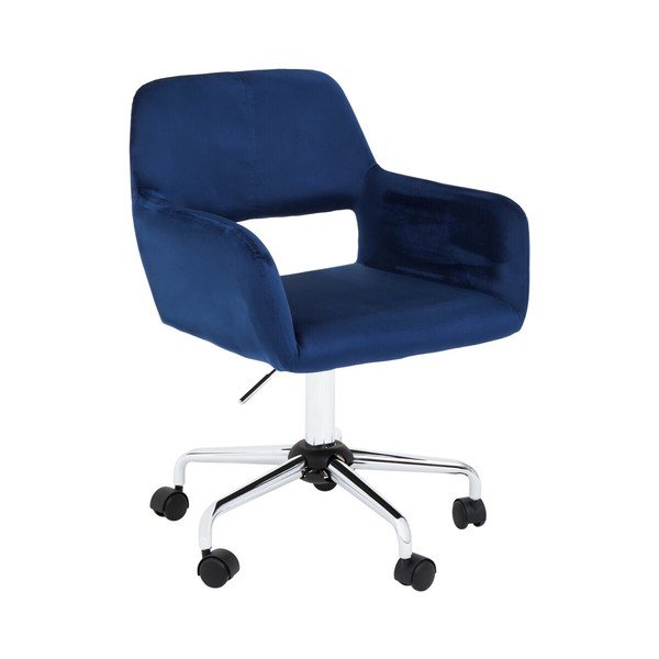 Scaun de birou albastru tapițat Brent – Premier Housewares