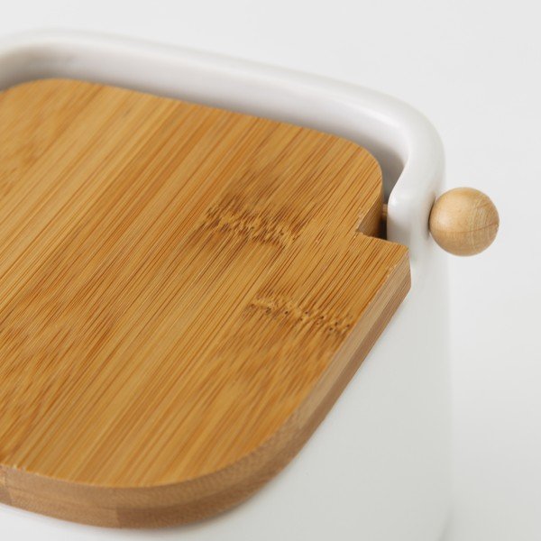 Recipient din ceramică pentru sare Unimasa Salt, 750 ml, alb-image-1