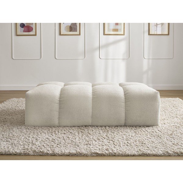 Taburet bej cu tapițerie din chenille Everest – Bobochic Paris-image-3