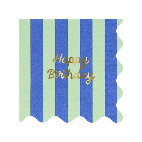 Șervețele 16 buc. din hârtie Happy Birthday – Meri Meri-image-2