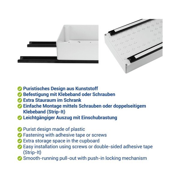 Raft suplimentar alb ajustabil din plastic 17x38,5 cm Simon – Wenko-image-2