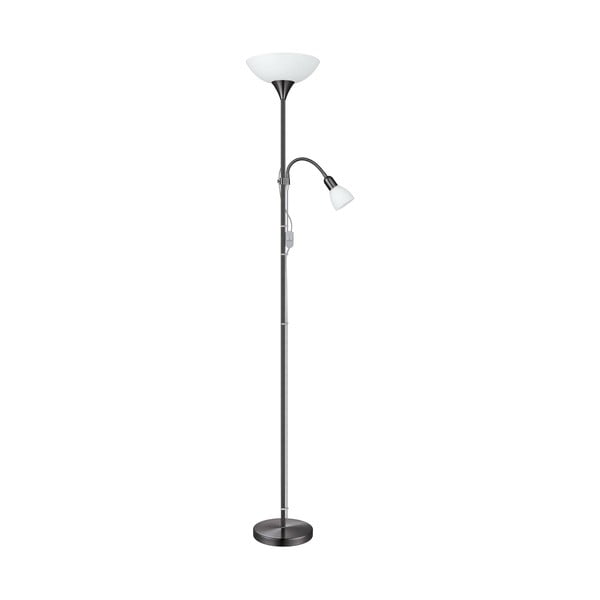Lampadar negru cu abajur din sticlă (înălțime 176,5 cm) UP 2 – EGLO