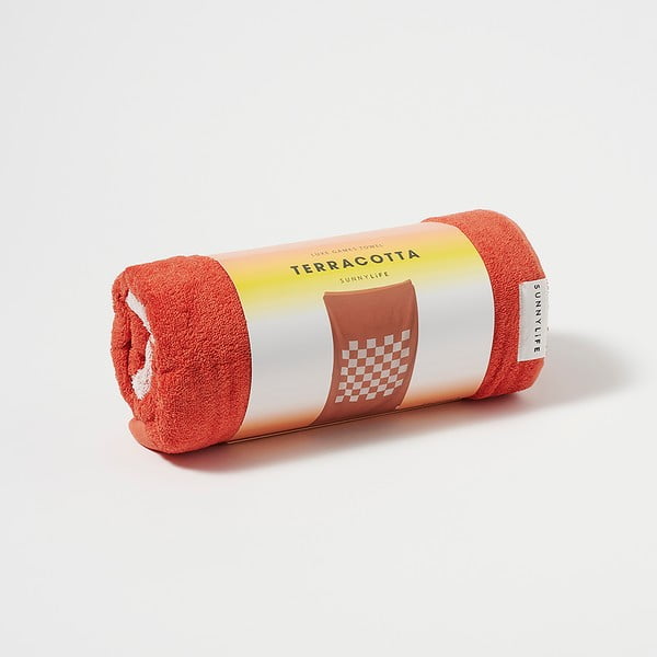 Prosop de plajă din bumbac Sunnylife Luxe Games, 175 x 90 cm, portocaliu-image-4