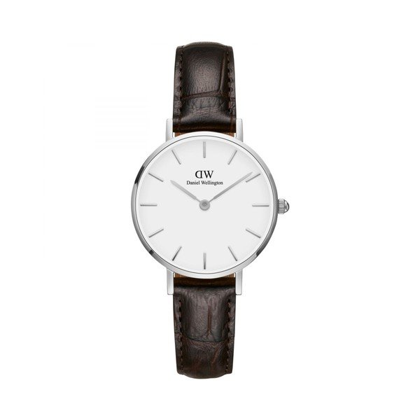 Ceas de damă Daniel Wellington Petite York, ⌀ 28 mm, alb-argintiu